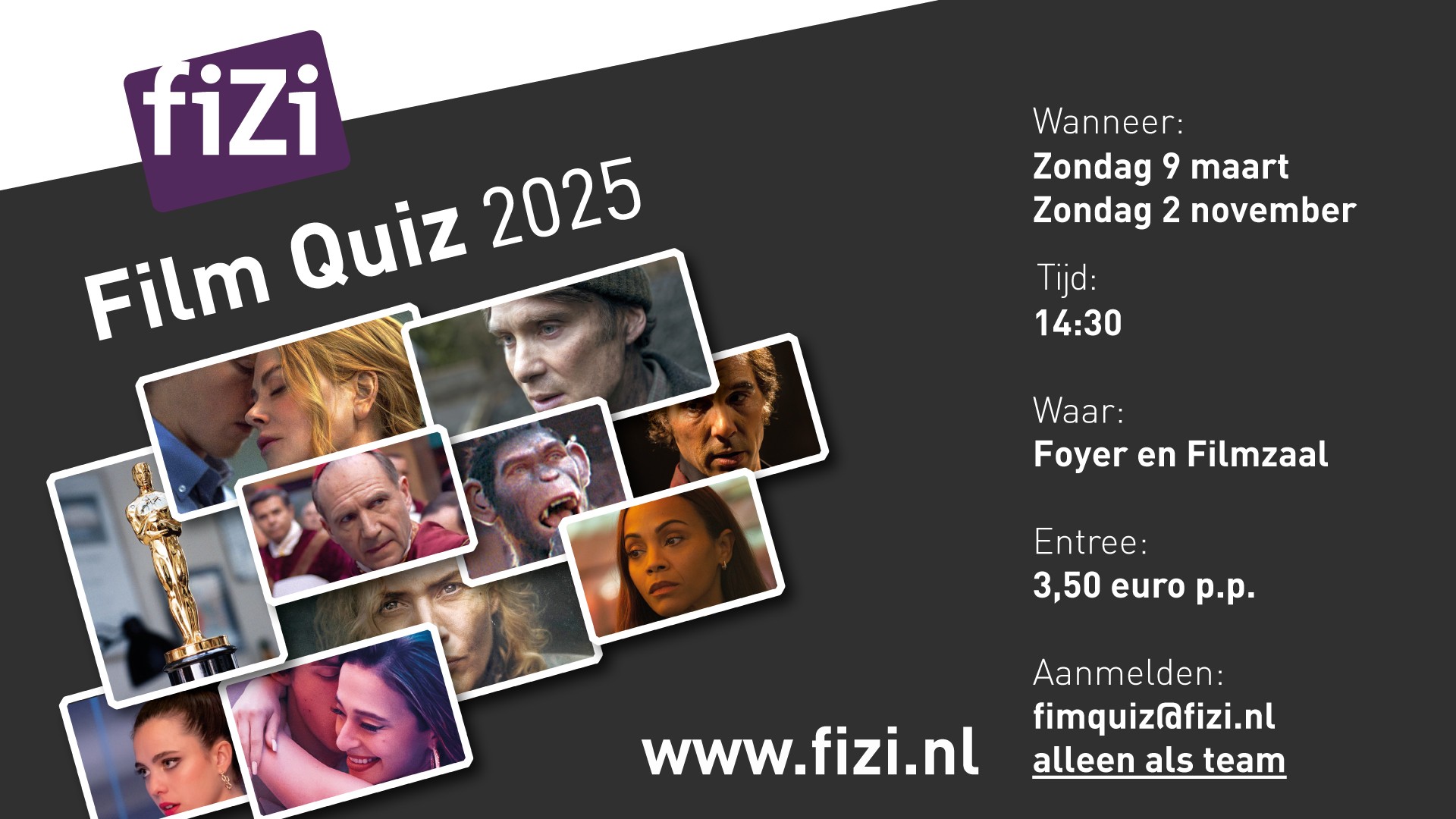 Zondag 2 november: fiZi Filmquiz 1